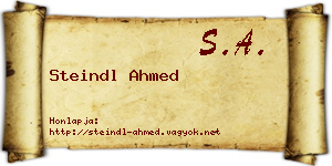 Steindl Ahmed névjegykártya